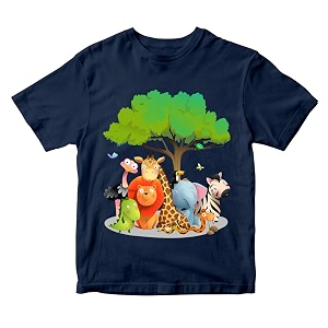 Boys Girls Cute Jungle Animals Theme