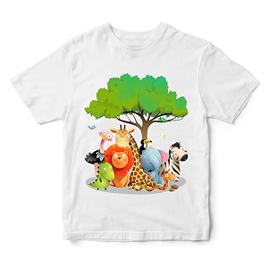 Boys Girls Cute Jungle Animals Theme