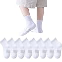 Boys Athletic Socks Half Cushion Crew Cotton Soft Breathable Socks for Kids