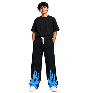 Boys Baggy Cargo Pants Cotton Blend