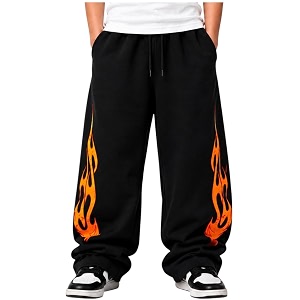 Boys Baggy Cargo Pants Cotton Blend