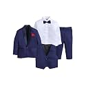 Boys Blue Coat Suit Set with Waistcoat