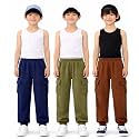 Boys Cargo Pocket Jogger Track Pants Pack