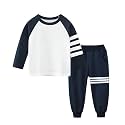 Darling Boy Sweatshirt Long Sleeve T-Shirt Bottom Shirt Pants Cotton Stripe Print Summer Spring 2-3Y,100