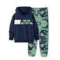 Boys Clothes Boy Outfits 2-Piece Long Sleeve Hoodie and Camouflage Pants Boys Fall Winter Clothes for 6-16 Years