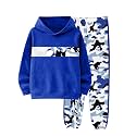 Boys Clothes Boy Outfits 2-Piece Long Sleeve Hoodie and Camouflage Pants Boys Fall Winter Clothes for 6-16 Years