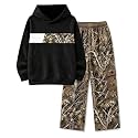 Boys Clothes Boy Outfits 2-Piece Long Sleeve Hoodie and Camouflage Pants Boys Fall Winter Clothes for 6-16 Years