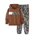 Boys Clothes Boy Outfits 2-Piece Long Sleeve Hoodie and Camouflage Pants Boys Fall Winter Clothes for 6-16 Years