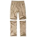 Boys Convertible Hiking Pants Kids Zip Off Scout Pants Youth Teen Boy Quick Dry Outdoor Fishing Waterproof Lightweight 4-18Y