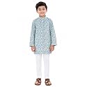 Boys Cotton Full Sleeve Printed Kurta Pyjama
