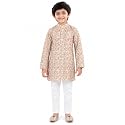 Boys Cotton Full Sleeve Printed Kurta Pyjama