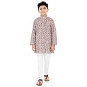 Boys Cotton Full Sleeve Printed Kurta Pyjama