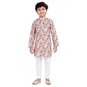 Boys Cotton Full Sleeve Printed Kurta Pyjama