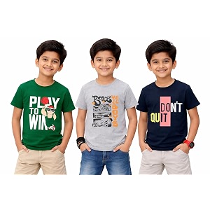 Boys Cotton Full Sleeve T-Shirt Combo Pack