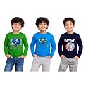Boys Cotton Full Sleeve T-Shirt Combo Pack