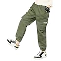 Boys Cotton Regular Fit Cargo Joggers Trouser