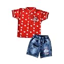 Boys Cotton T-Shirt amp Denim Short Dress