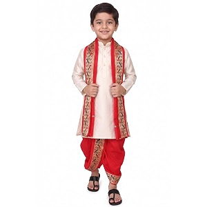 Boys Dhoti Kurta Set Sherwani Style for