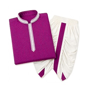 Boys Ethnic Kurta Elastic Waist Dhoti