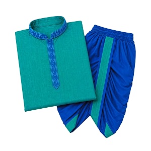 Boys Ethnic Kurta Elastic Waist Dhoti