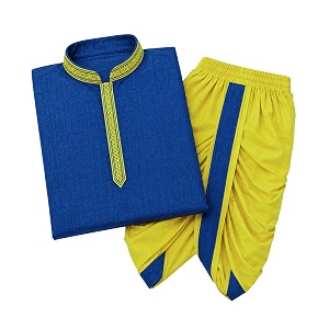 Boys Ethnic Kurta Elastic Waist Dhoti