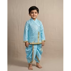 Boys Ethnic wear Cotton Sequined Punjabi set