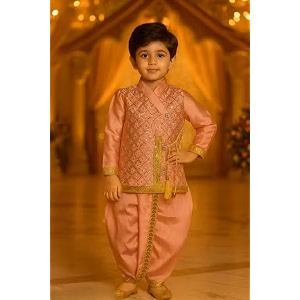 Boys Ethnic wear Cotton Sequined Punjabi set