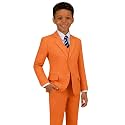 Boys Formal Suit 5 Piece Set Slim Fit Tuxedo Suits Adjustable Waist