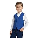 Boys Formal Suit Vest Kids 3 Button Toddler Vests Adjustable Waist