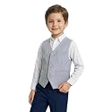 Boys Formal Suit Vest Kids 3 Button Toddler Vests Adjustable Waist
