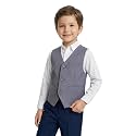 Boys Formal Suit Vest Kids 3 Button Toddler Vests Adjustable Waist