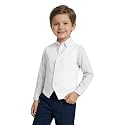 Boys Formal Suit Vest Kids 3 Button Toddler Vests Adjustable Waist