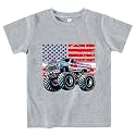 Boys Girls 4th of July Shirts American Flag Tees Kids Patriotic Independence Day Memorial Day Tops 2-7 Years