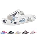 Boys and Girls Cloud Wide Slides for Kids – Non-Slip Summer Slippers Lightweight Beach, Pool, and Indoor Shower Sandals