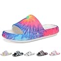Boys and Girls Cloud Wide Slides for Kids – Non-Slip Summer Slippers Lightweight Beach, Pool, and Indoor Shower Sandals