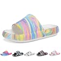Boys and Girls Cloud Wide Slides for Kids – Non-Slip Summer Slippers Lightweight Beach, Pool, and Indoor Shower Sandals