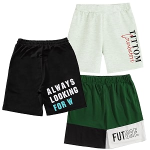 Boys and Girls Cotton Printed Shorts Pack