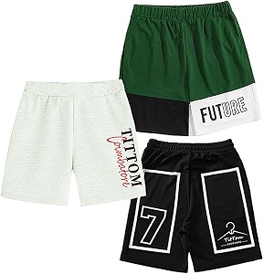 Boys and Girls Cotton Printed Shorts Pack