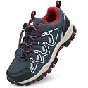 Boys Girls Hiking Trail Shoes Waterproof Slip Resistant Outdoor Trekking Walking Running Sneakers(Little/Big Kids)