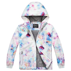Boys Girls Lightweight Rain Jacket Waterproof Hooded