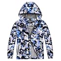 Boys Girls Lightweight Rain Jacket Waterproof Hooded
