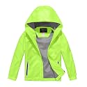 Boys Girls Lightweight Rain Jacket Waterproof Hooded