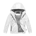 Boys Girls Lightweight Rain Jacket Waterproof Hooded