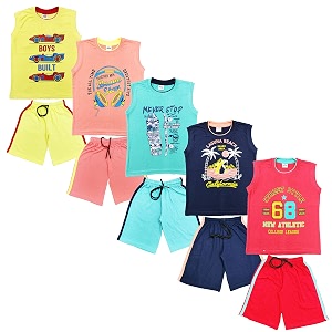 boys and girls set dress sleeveless t