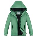 Boys Girls Waterproof Hooded Jackets Fleece Lined Rain Jackets