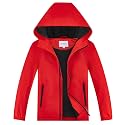 Boys Girls Waterproof Hooded Jackets Fleece Lined Rain Jackets