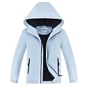 Boys Girls Waterproof Hooded Jackets Fleece Lined Rain Jackets