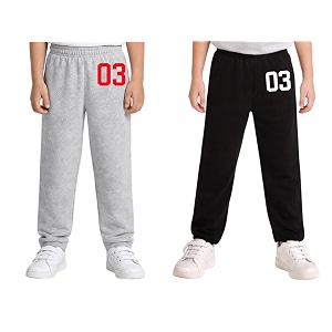 Boys Grey-3 and Black-3 Cotton Blend Printed