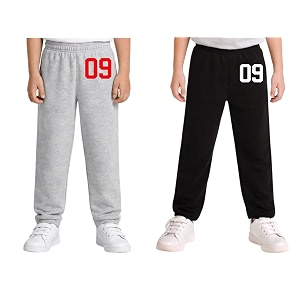 Boys Grey-9 and Black-9 Cotton Blend Printed
