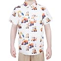Boys Hawaiian Button Down Shirt, Pure Combed Cotton Short Sleeve Size 3-15Y